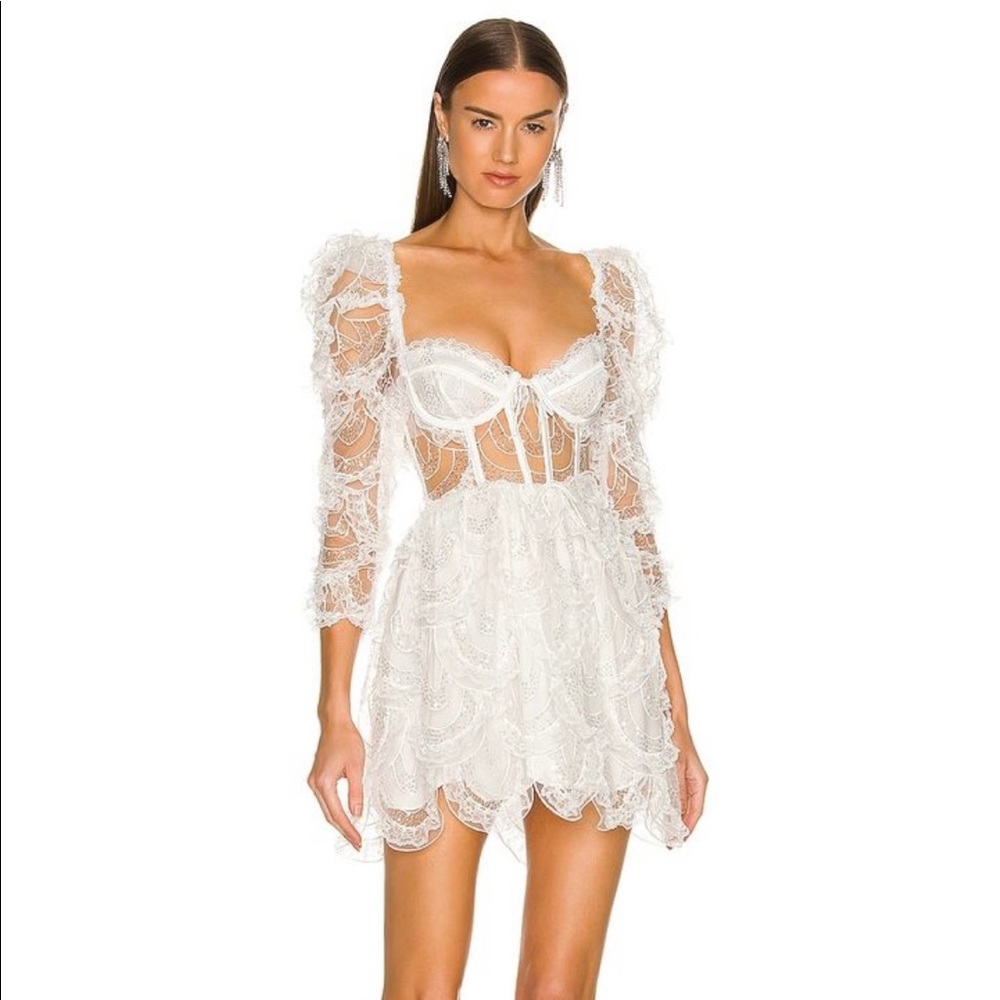 White mini dress